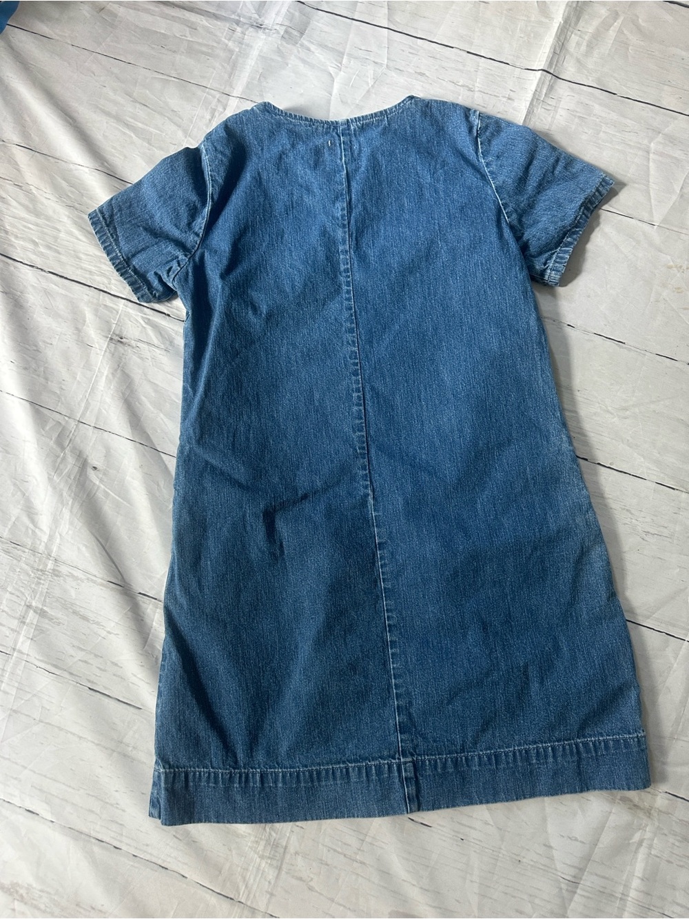 J. Crew Blue Denim Short Sleeve Shift Dress size 6 - Picture 12 of 13